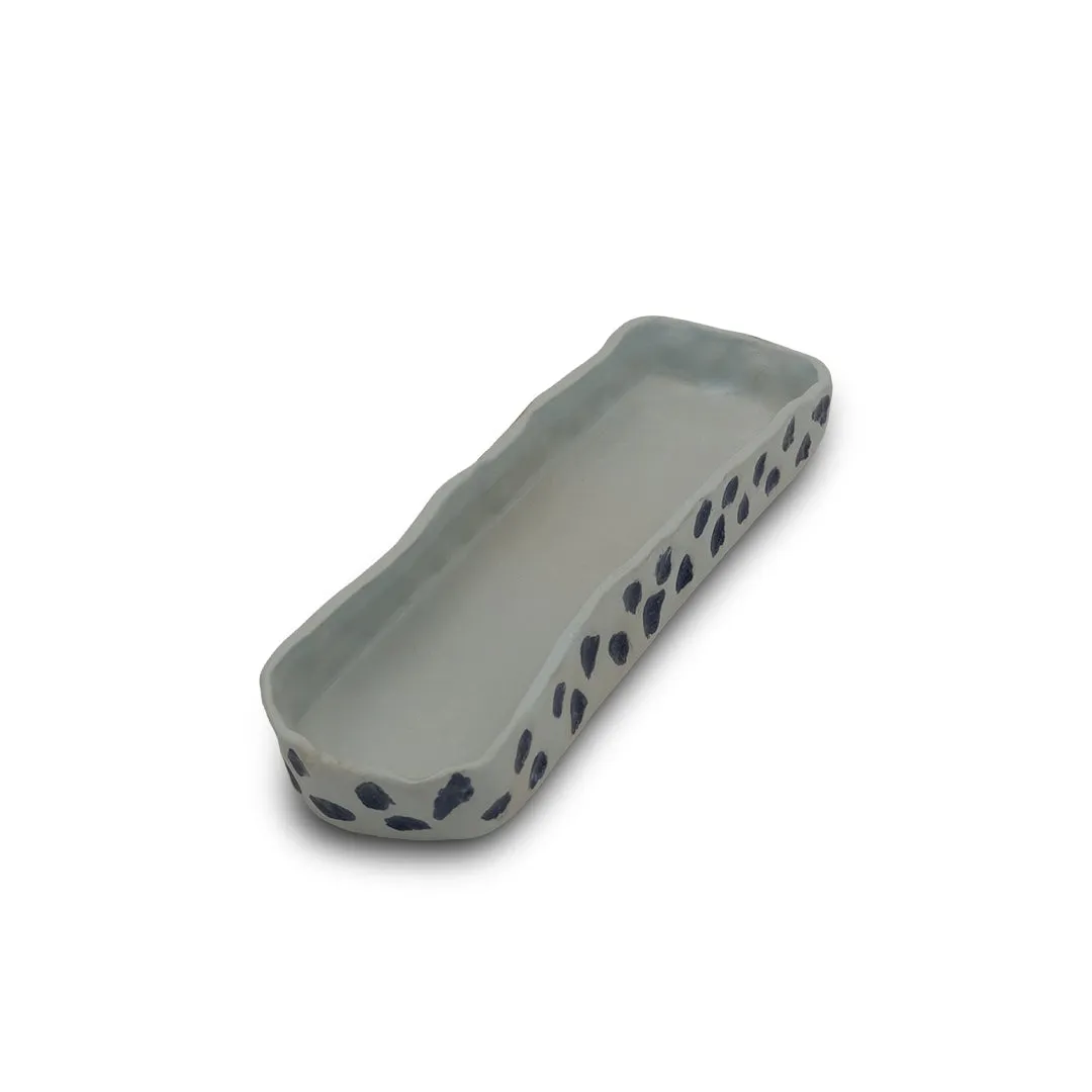 Pebble Dot Ceramic Serving Tray aesthetic dari HIAM138 untuk penyajian makanan estetik