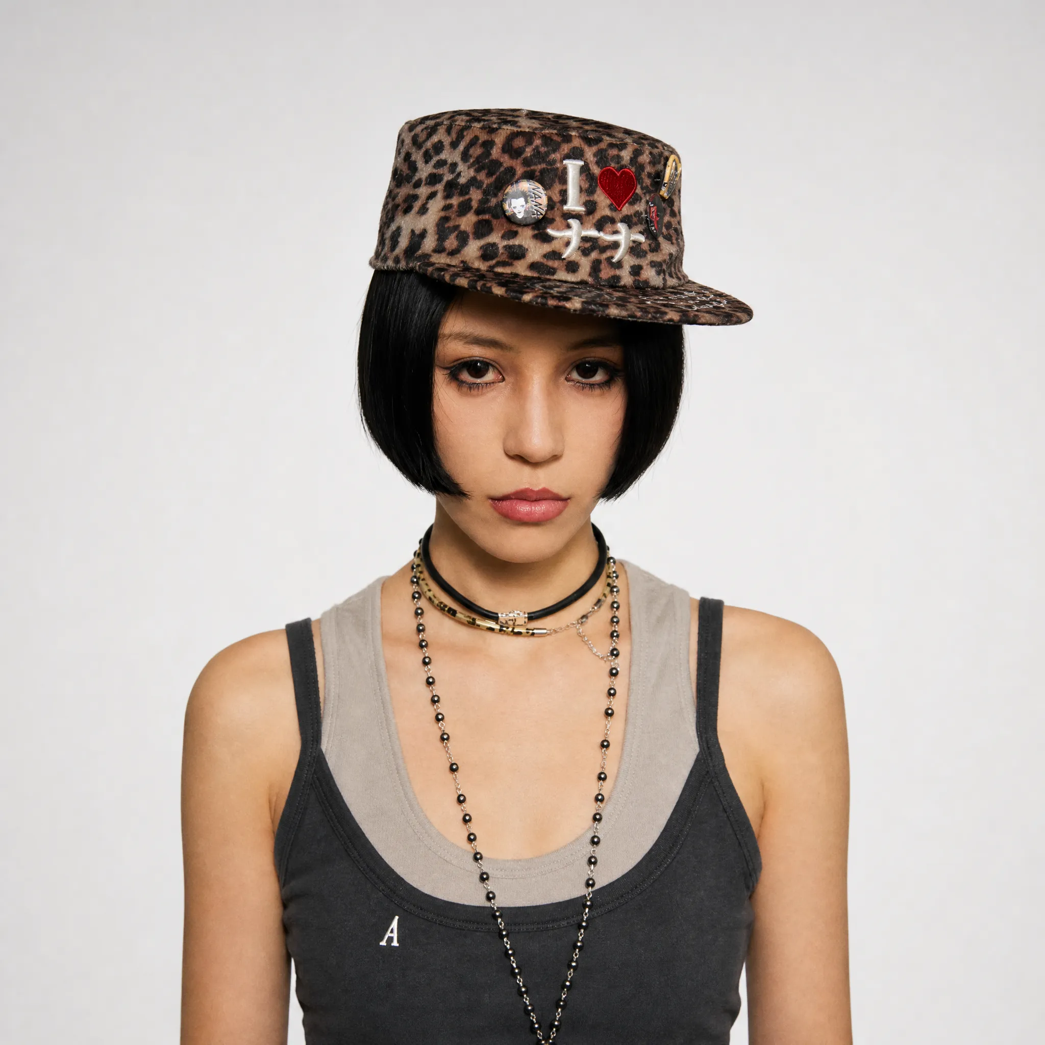 JKTSLOT78 DSM x NANA Embroidered Fuzzy Hat stylish dengan tekstur berbulu lembut dan desain flat-top modern